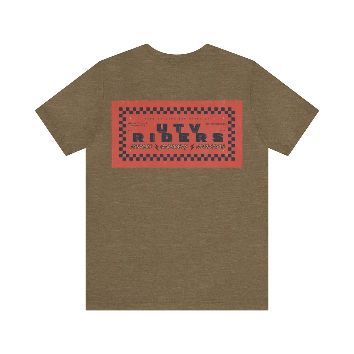 UTVRIders "Race" T-shirt  (available in multiple colors of shirts)