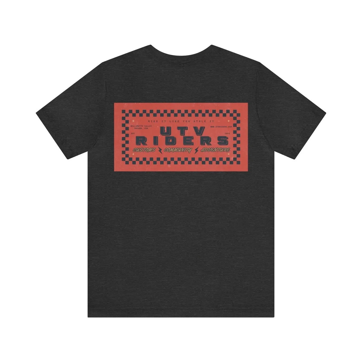 UTVRIders "Race" T-shirt  (available in multiple colors of shirts)