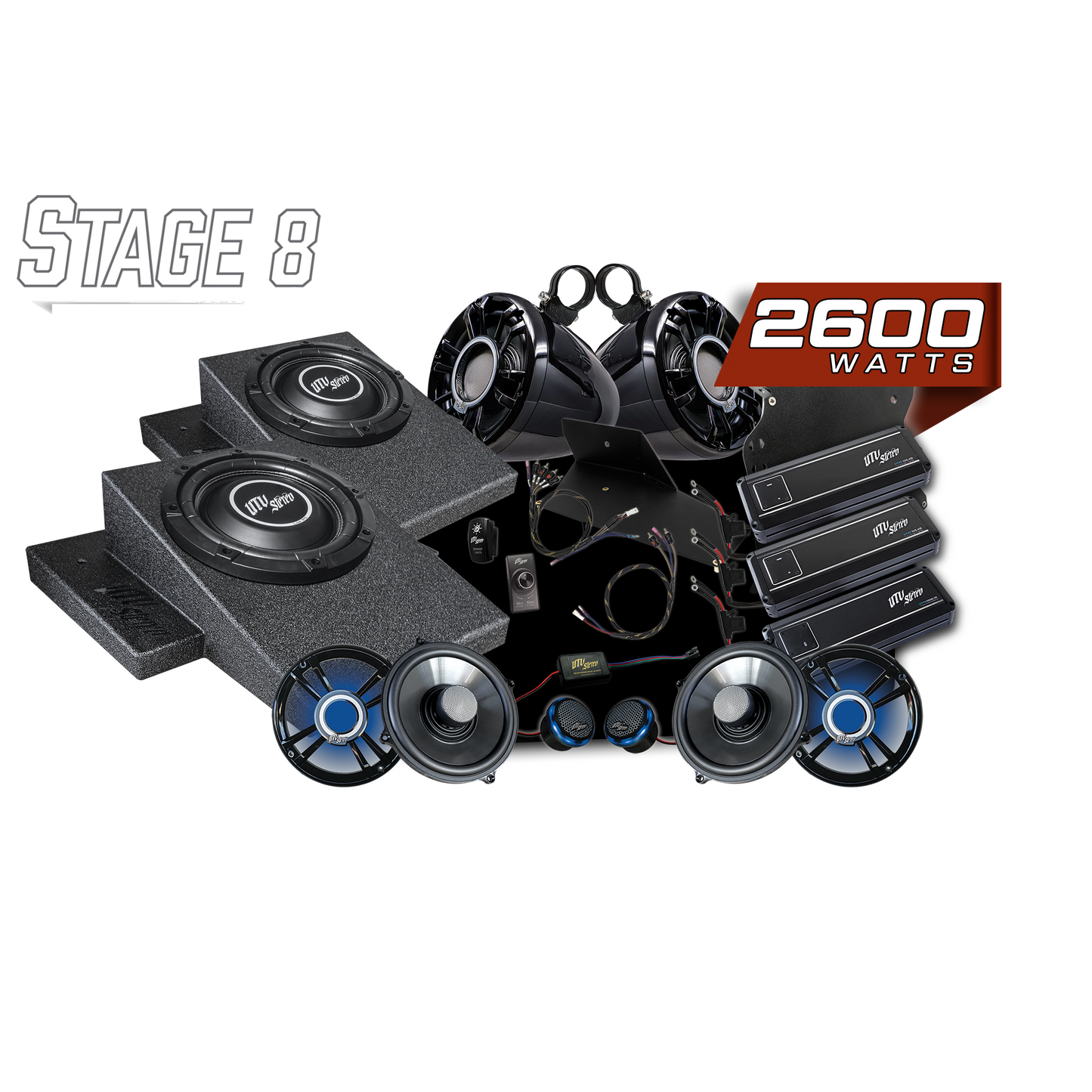 Can-Am® Maverick R Signature Series Stage 8 Stereo Kit | UTVS-R-S8-S