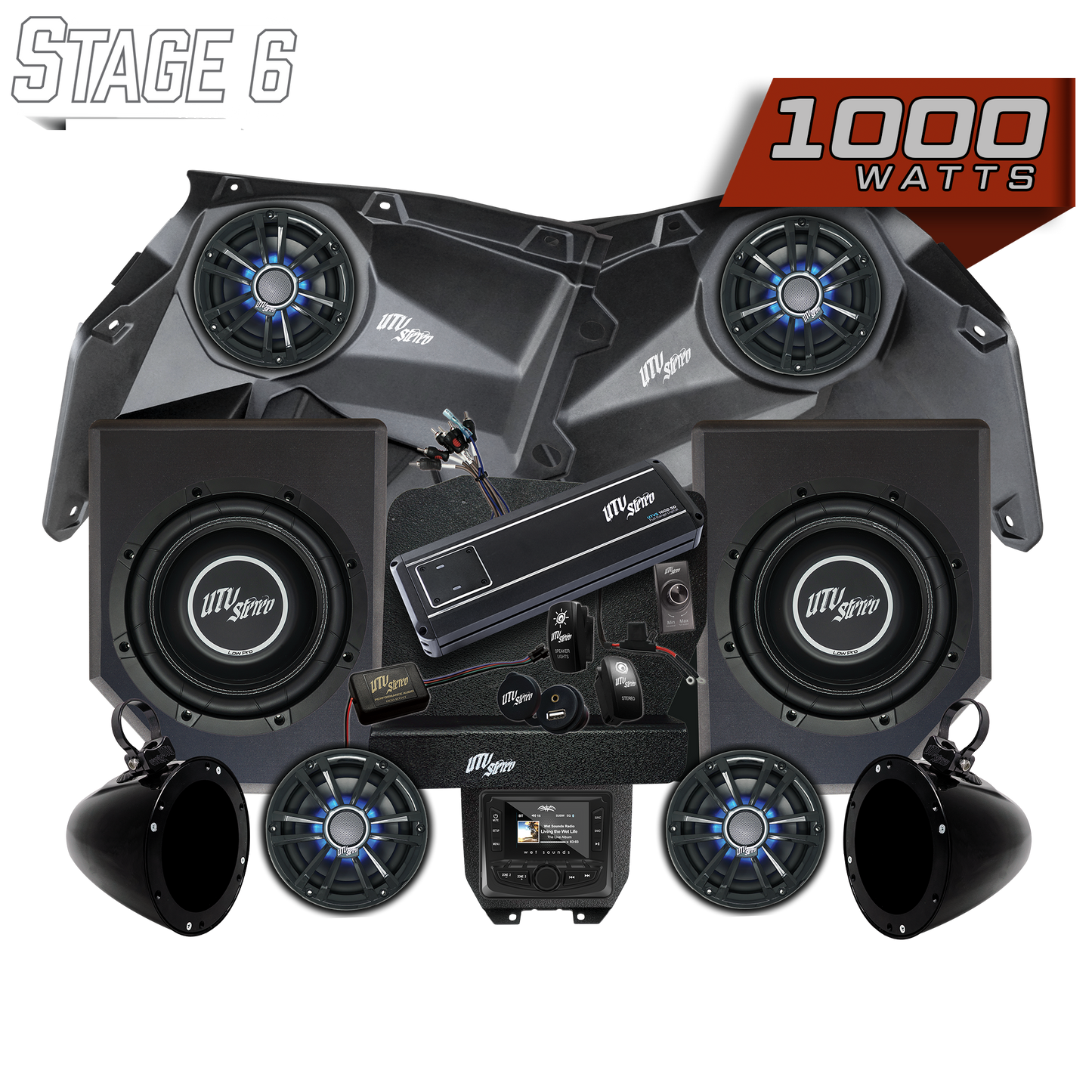 Can-Am® X3 Signature Series Stage 6 Stereo Kit |  UTVS-X3-S6-S