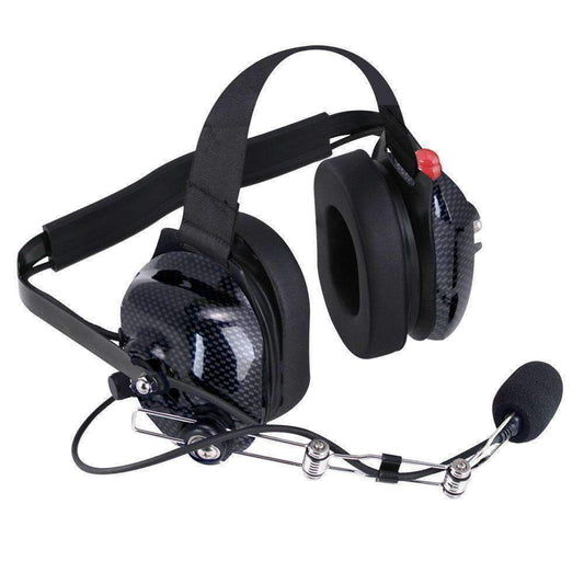 H42 Behind the Head (BTH) Headset for 2-Way Radios - Black Carbon Fiber